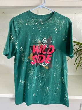 Wild Side Graphic Tee - Green Short Sleeve, New without Tags!
